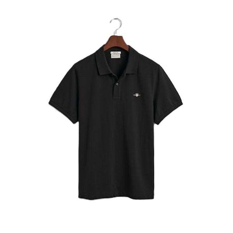 Gant Herren Piqué Poloshirt Shield Black M