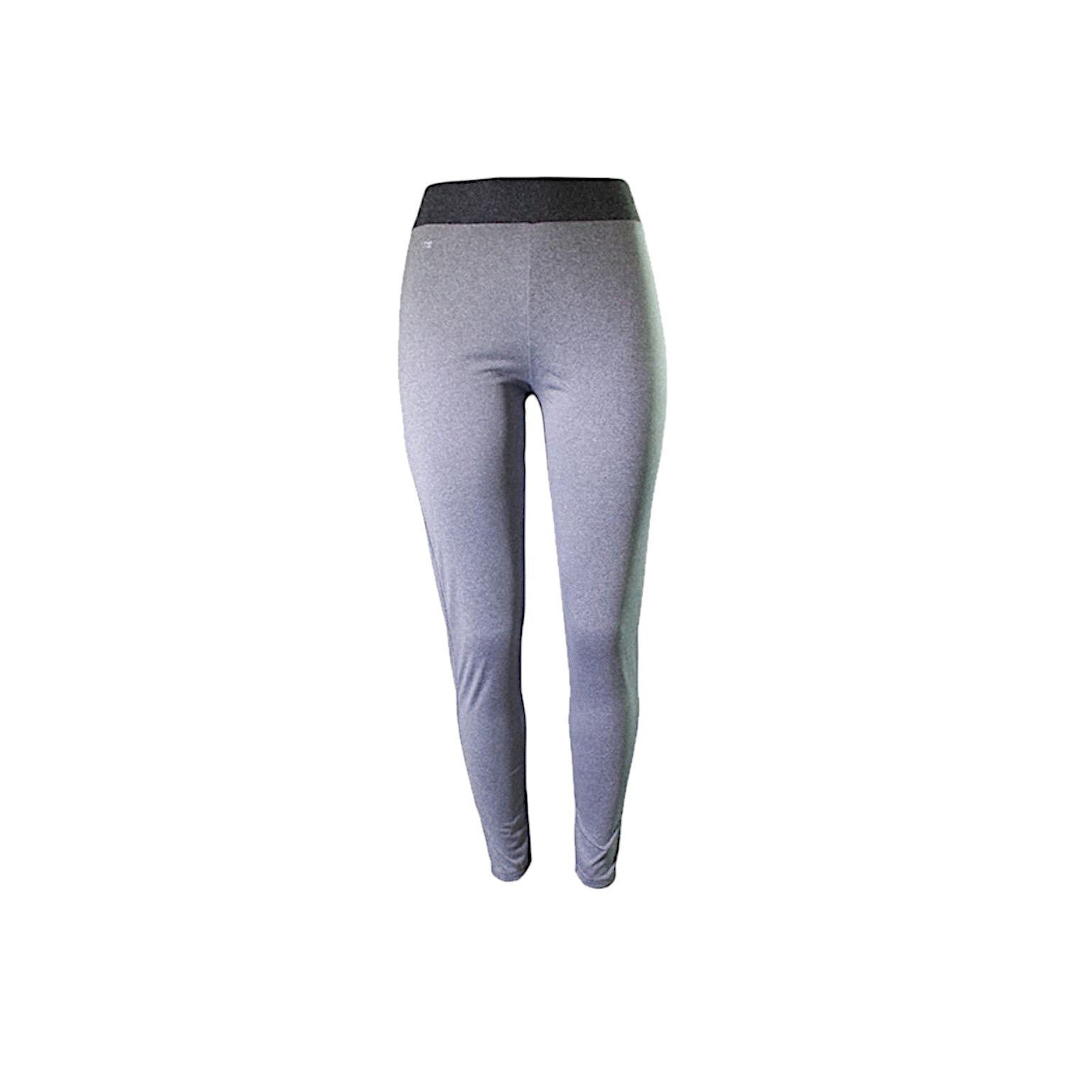 Damen Sport Leggings » melierte Yogahose mit praktischer Tasche » Yogaleggins Formender Effekt - Hellgrau / S/M