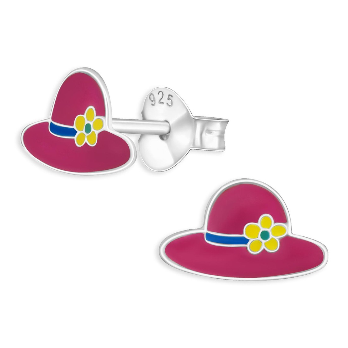 Hut Kinder Ohrringe aus 925 Silber