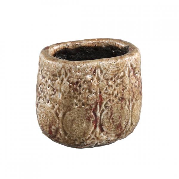 PTMD Blumentopf Sendar oval S braun 15 cm