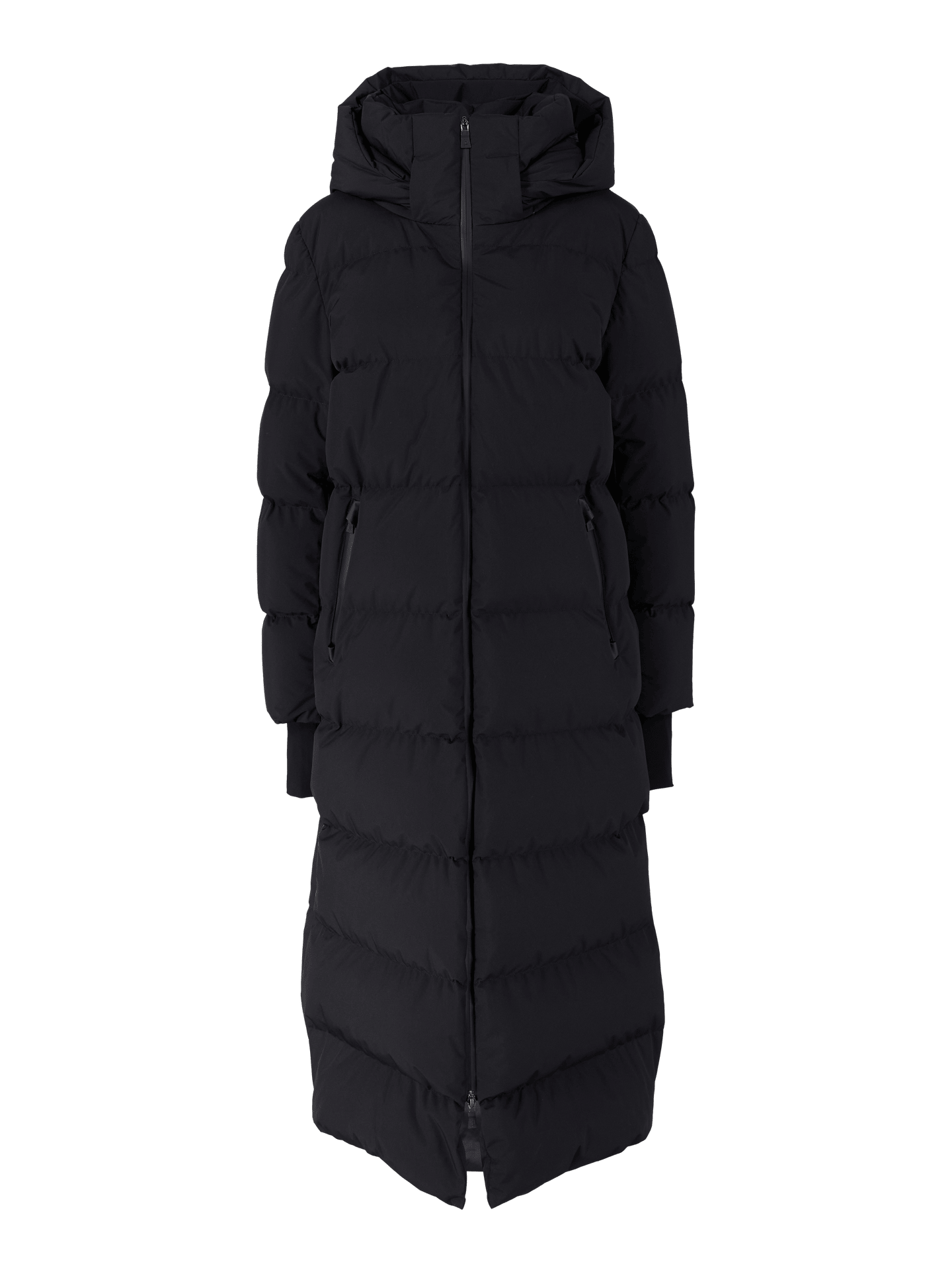 Daunenmantel 'Laminar Long' Schwarz