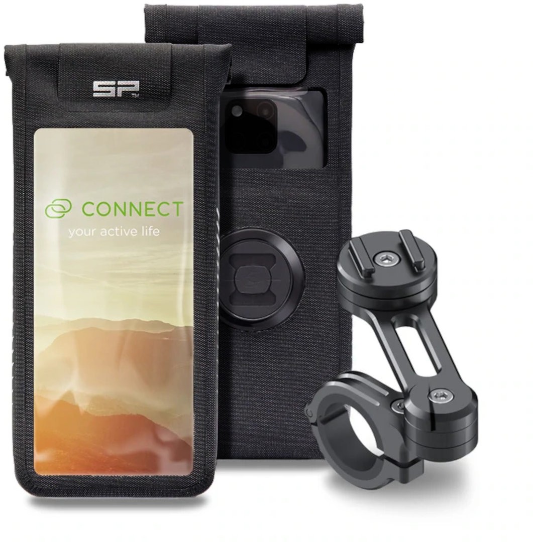 SP Connect Moto Bundle Universal Black Smartphone-monter, sort, størrelse M til mand