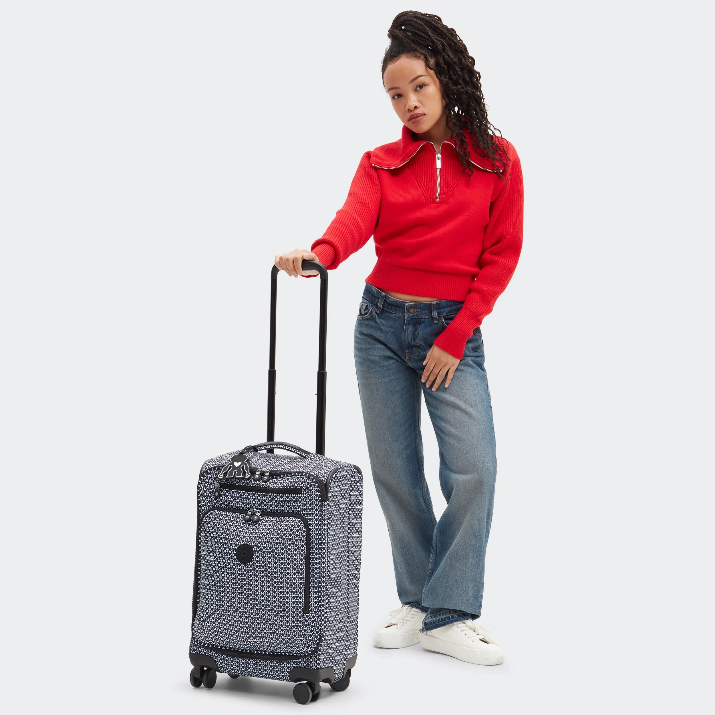 Kipling Trolley De Viaje Pequeño Con Ruedas Y Asa Extensible Signature Print 100% Recycled Polyester
