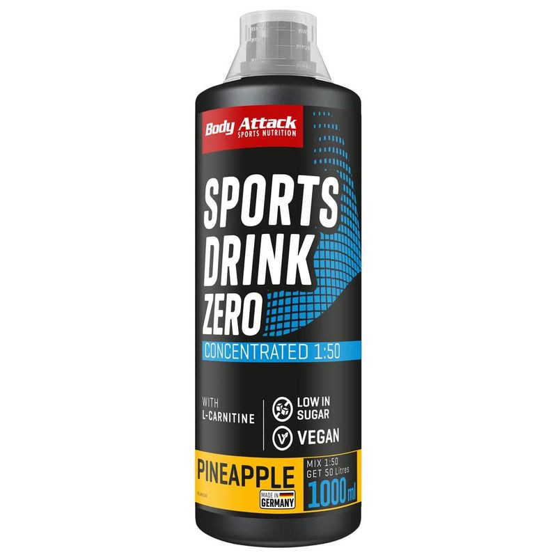 Body Attack Sports Drink Zero 1000ml Ananas