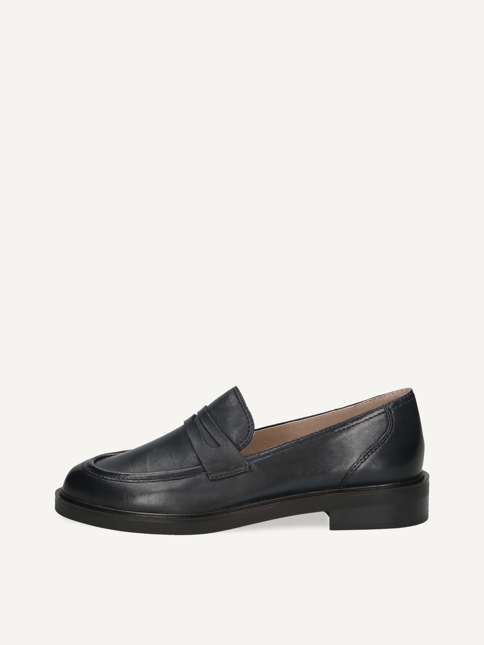 CAPRICE Slipper, blau, aus Leder mit Blockabsatz, Gr. 40.5