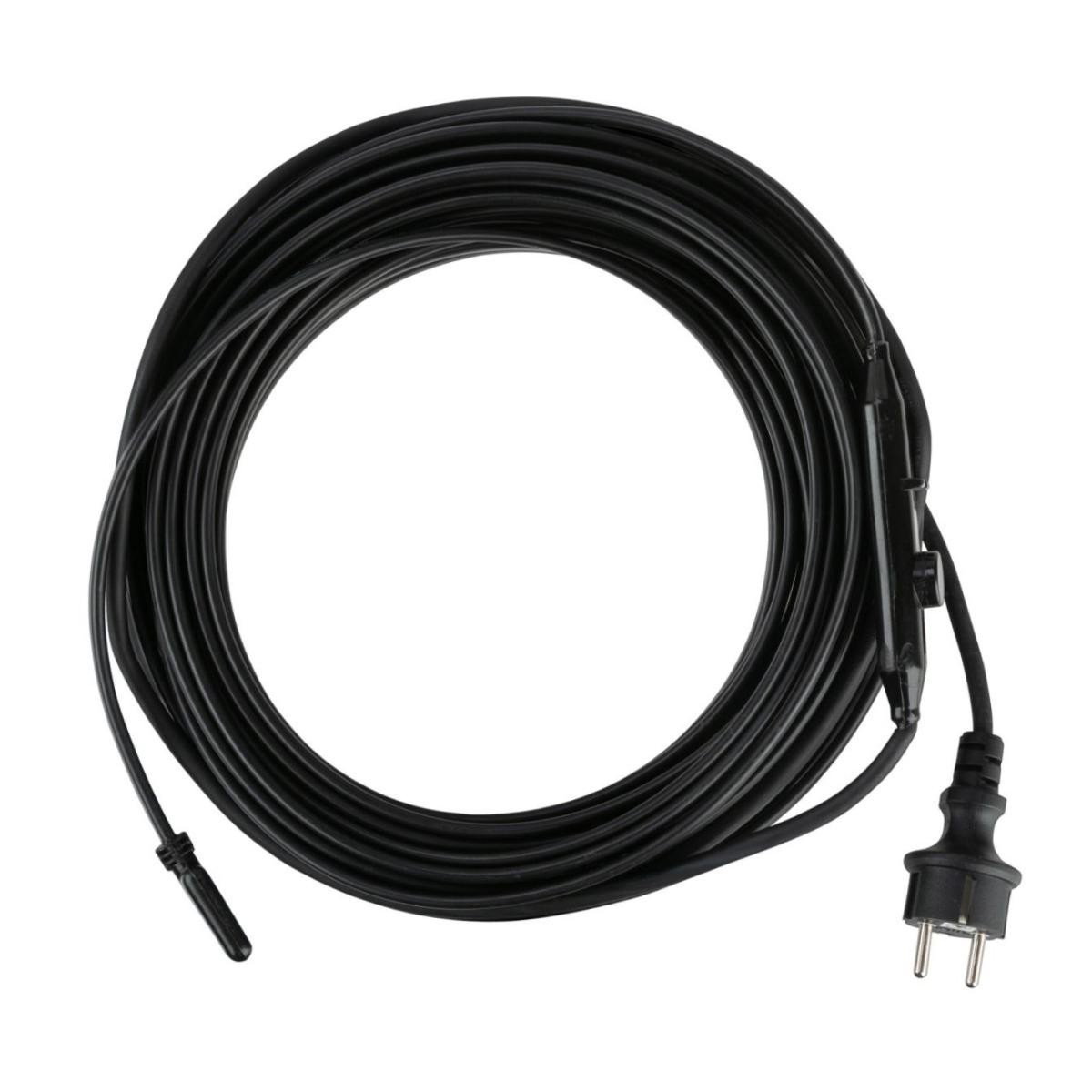 WARMON Selbstregulierendes SPC PRO Frostschutz-Heizkabel für Rohren und Leitungen mit Bimetall-Thermostat und Shuko-Stecker - 18 m