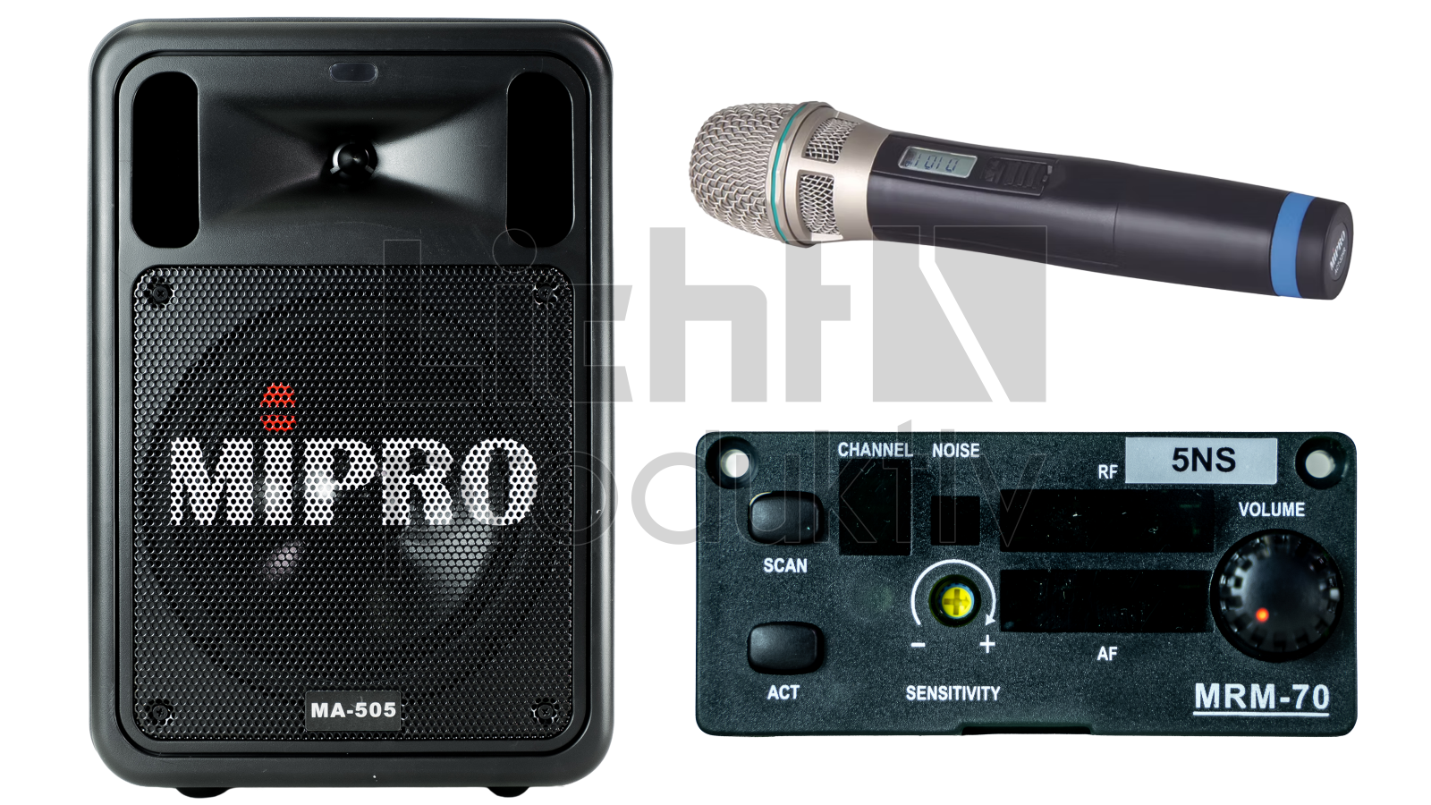 Mipro MA-505 - Akku Lautsprecher Mikro-Bundle + 1x Handsender - 518-542 MHz