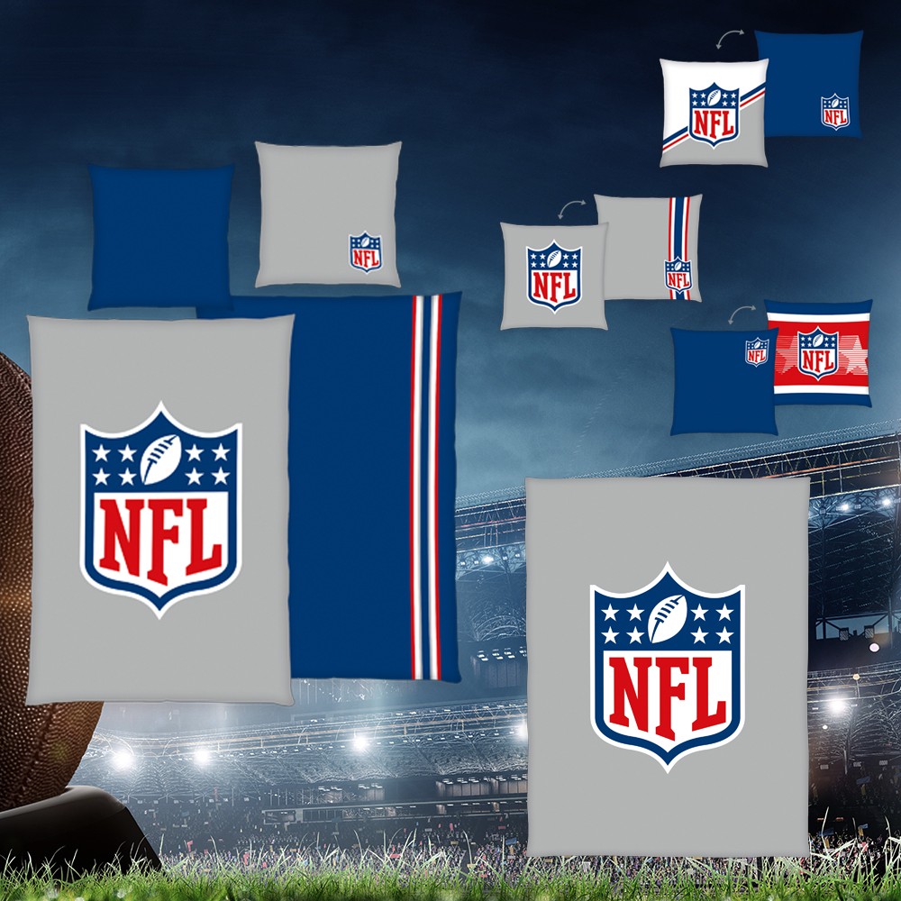 Produktset NFL Fanpaket Bettwäsche, Decke und Kissen