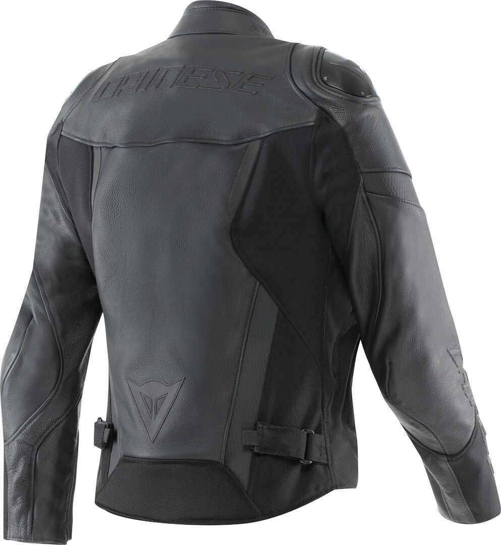 Dainese Iperattiva Damen Schwarz Leder-/Textil Motorradjacke Größe 40