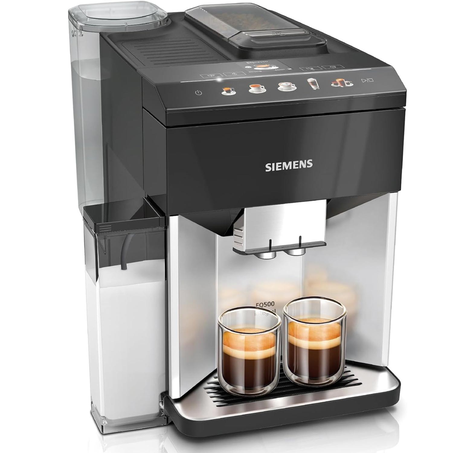 Siemens EQ500 integral TQ513D01 Kaffeevollautomat daylight silber/klavierlack schwarz