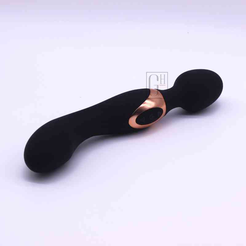 Vibrator Sexy toys Massager Silicone Chargeable Orgasm Squirt Dual Vibrating Dildo Black Sex Toy Magic Womens Wand Vibraters In Pussy
