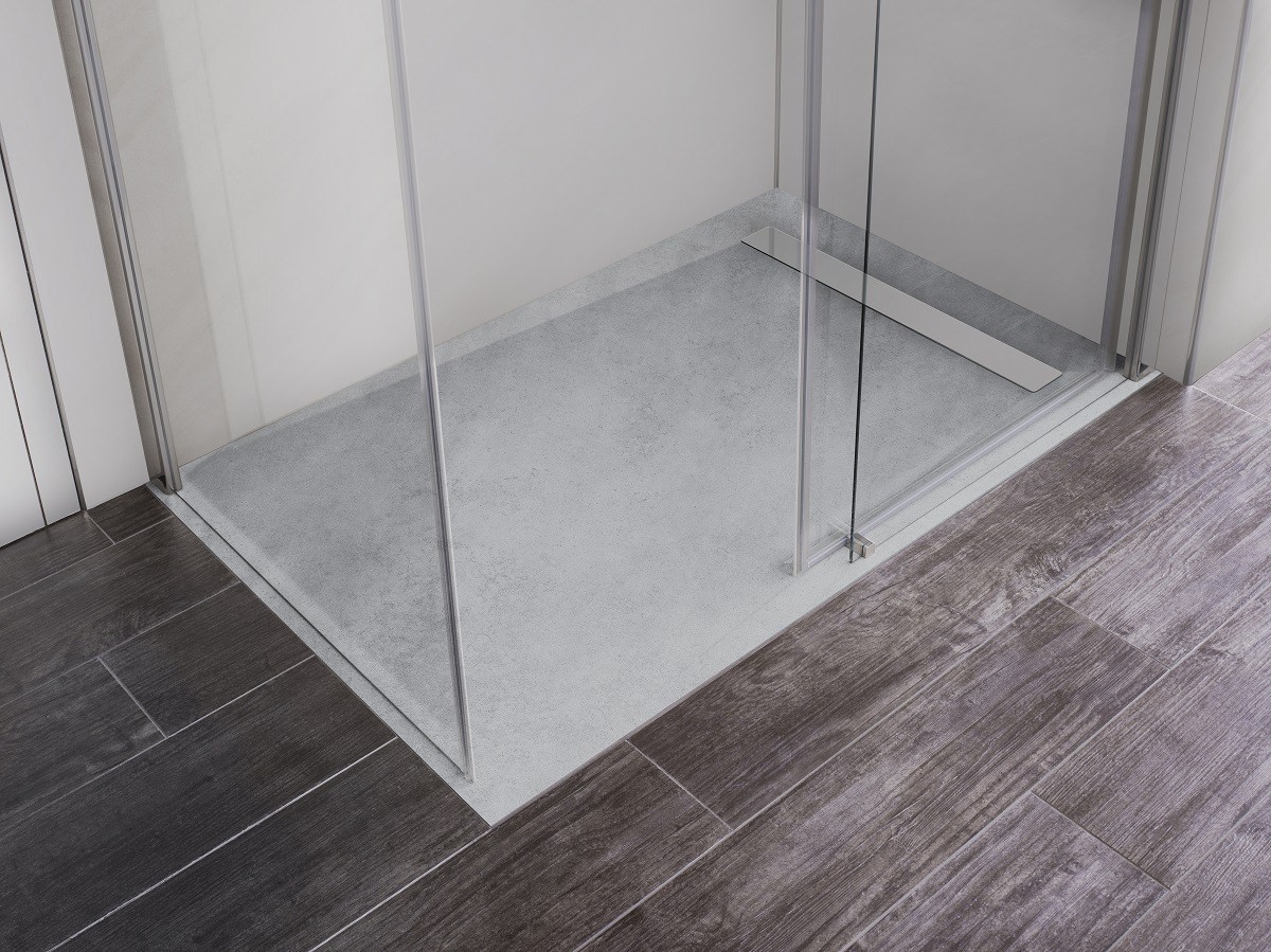 HSK Duschbodenelement RenoDeco - Ablaufrinne Sondermaß bis 100 Leinen, natur-anthrazit (616), 519509 5195099-100-616