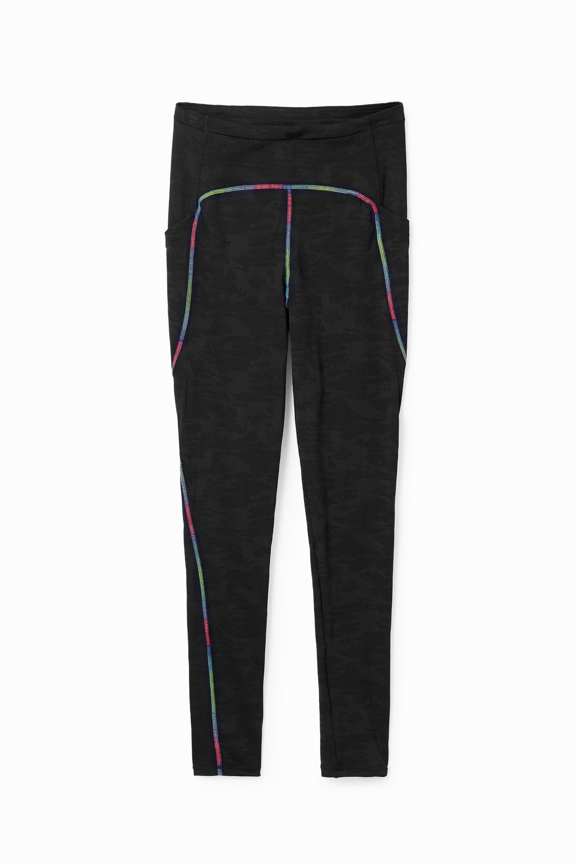 Desigual, Sport-Leggings Kontrast, Schwarz, L