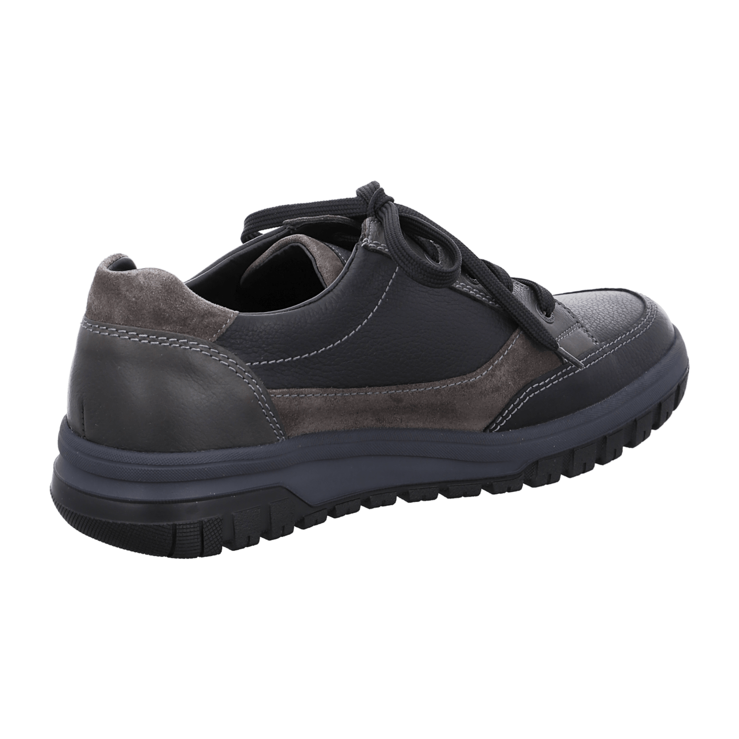 Mephisto Paco Black (schwarz) - Bequemschuh - Herrenschuhe Sneaker / Schnürschuh, Schwarz, leder für Herren, schwarz, Gr. 42 ½ EU / 8,5 UK
