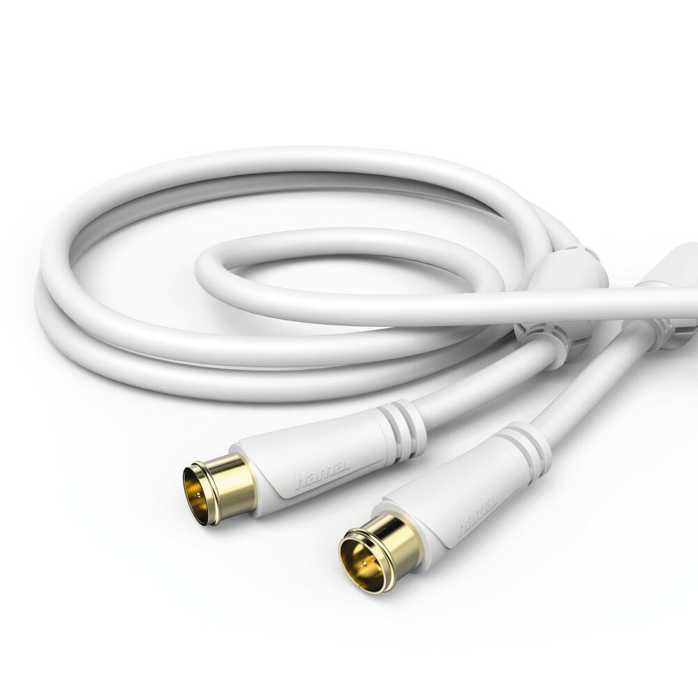 Hama 00205035 Koaxialkabel 3 m F-Typ Weiß