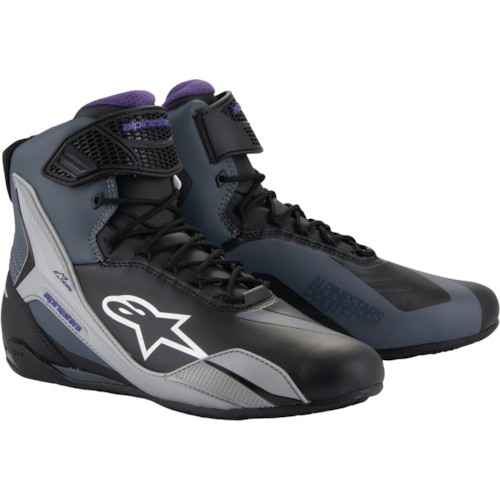 ALPINESTARS Stella Faster-4, Motorcycle shoes, Black-Grey-Violet