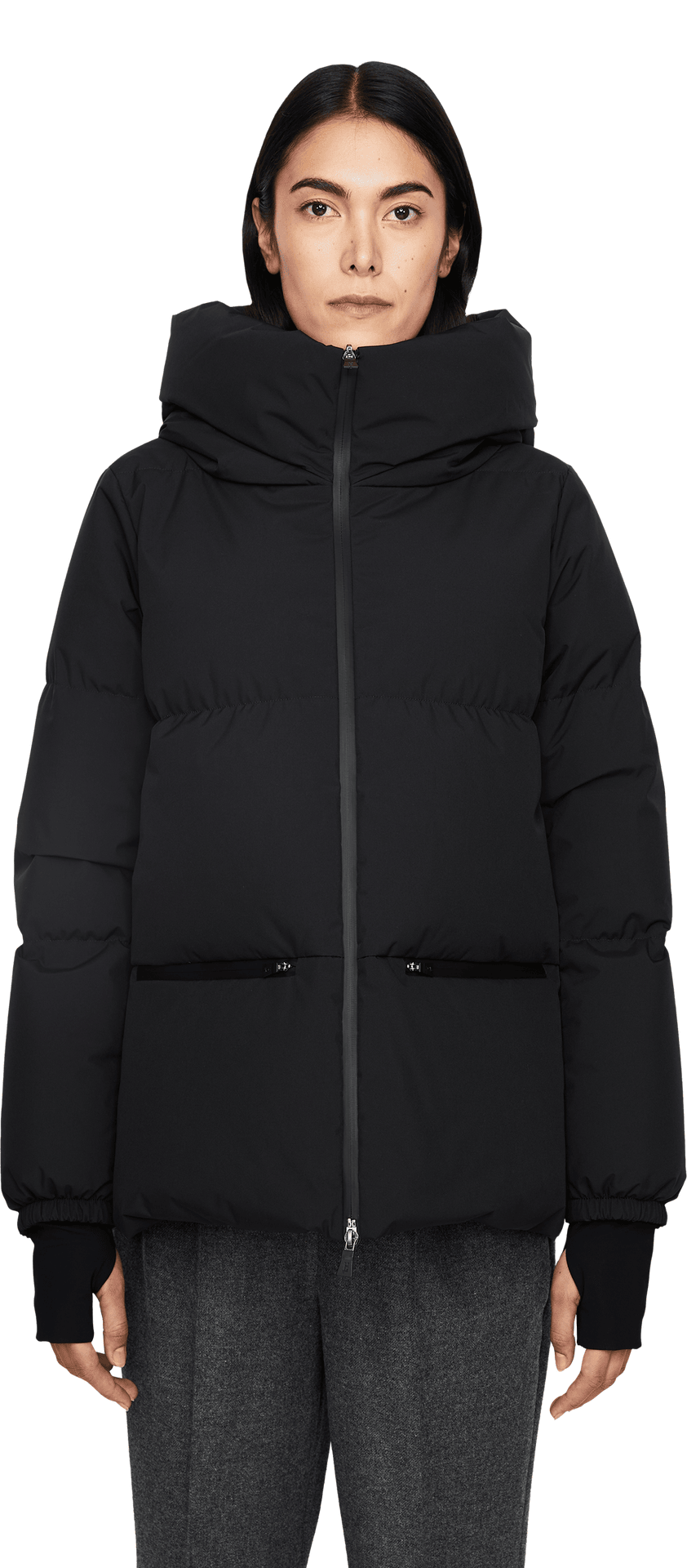 Daunenjacke 'Laminar A Shape' Schwarz