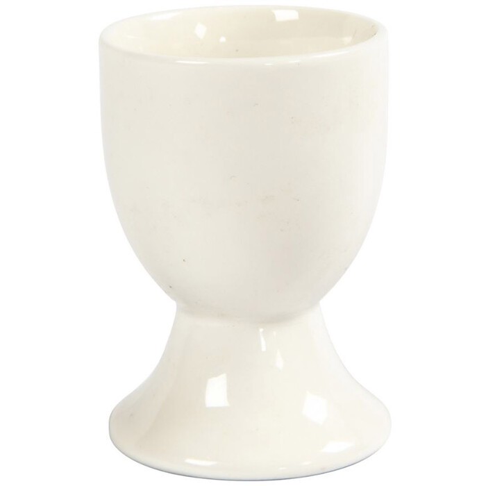 Eierbecher aus Keramik 6,5 cm weiß