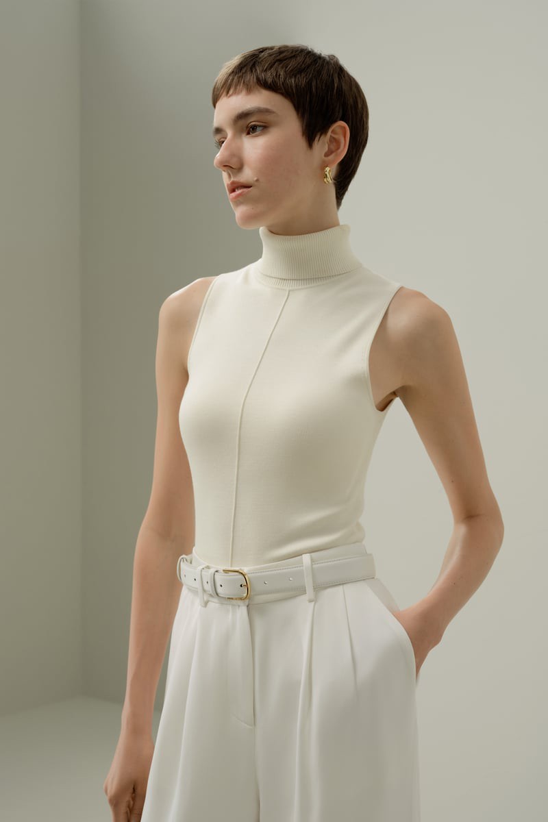 LILYSILK Damen Ledergürtel Wei? S, Rindsleder Gürtel mit Goldener Schnalle, 3 cm Breit, Elegant & Zeitlos