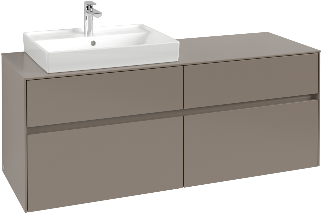 Villeroy & Boch Waschtischunterschrank Collaro C08500 1400x548x500mm 4 Ausz. Waschtisch li Soft Gree C08500AF