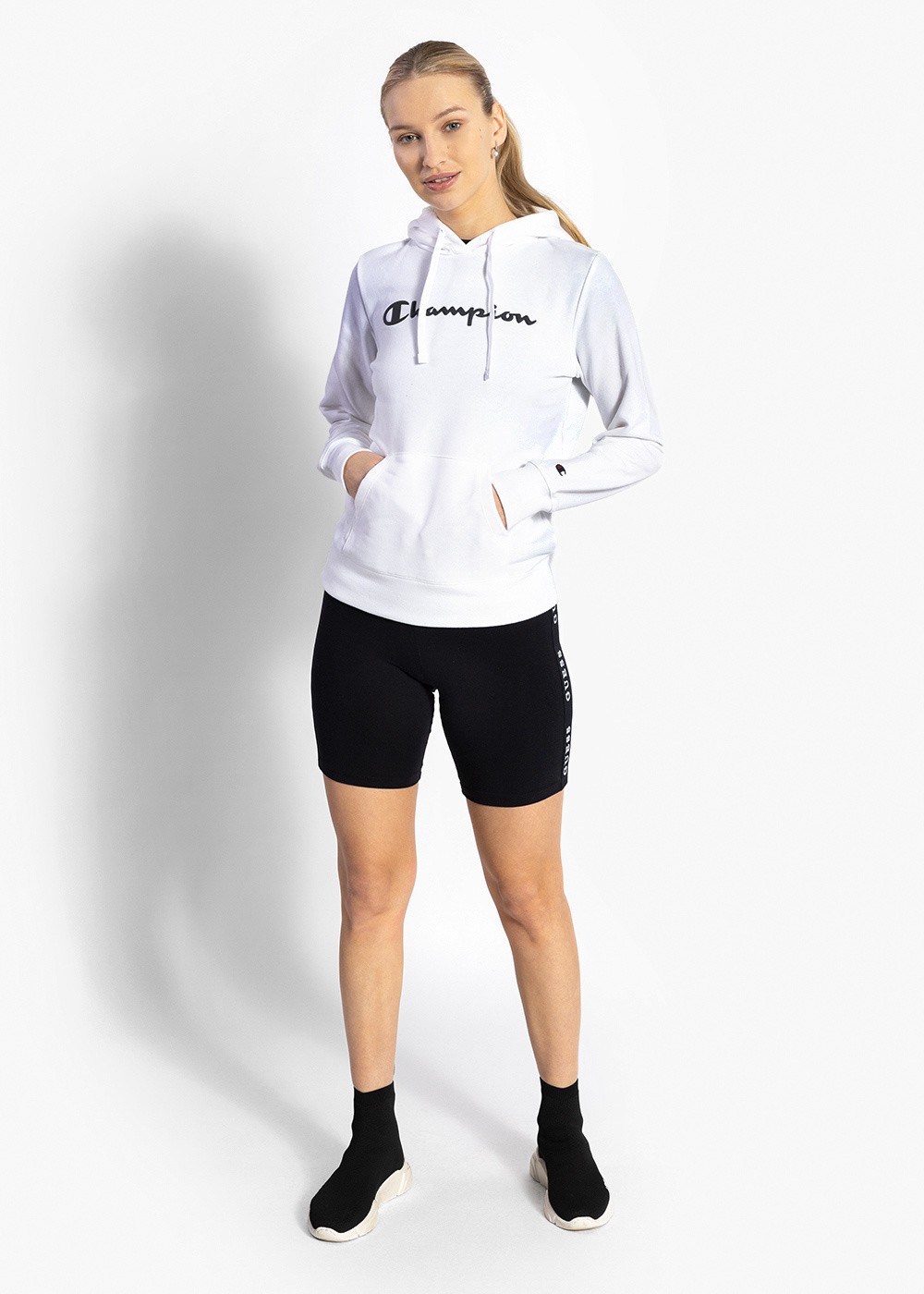 CHAMPION HOODED SWEATSHIRT 116065-WW001 - Damen Kapuzenpullover - Weiß