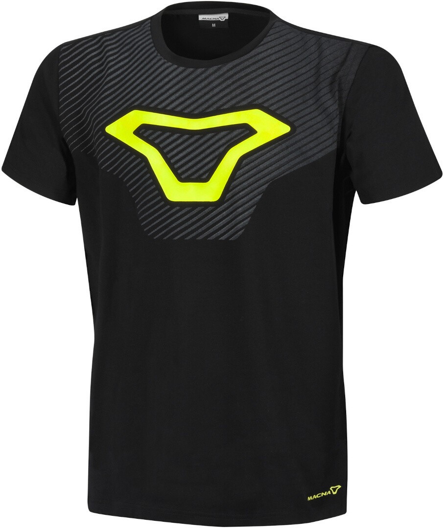Macna Logo T-shirt, noir-jaune, taille 2XL pour Hommes