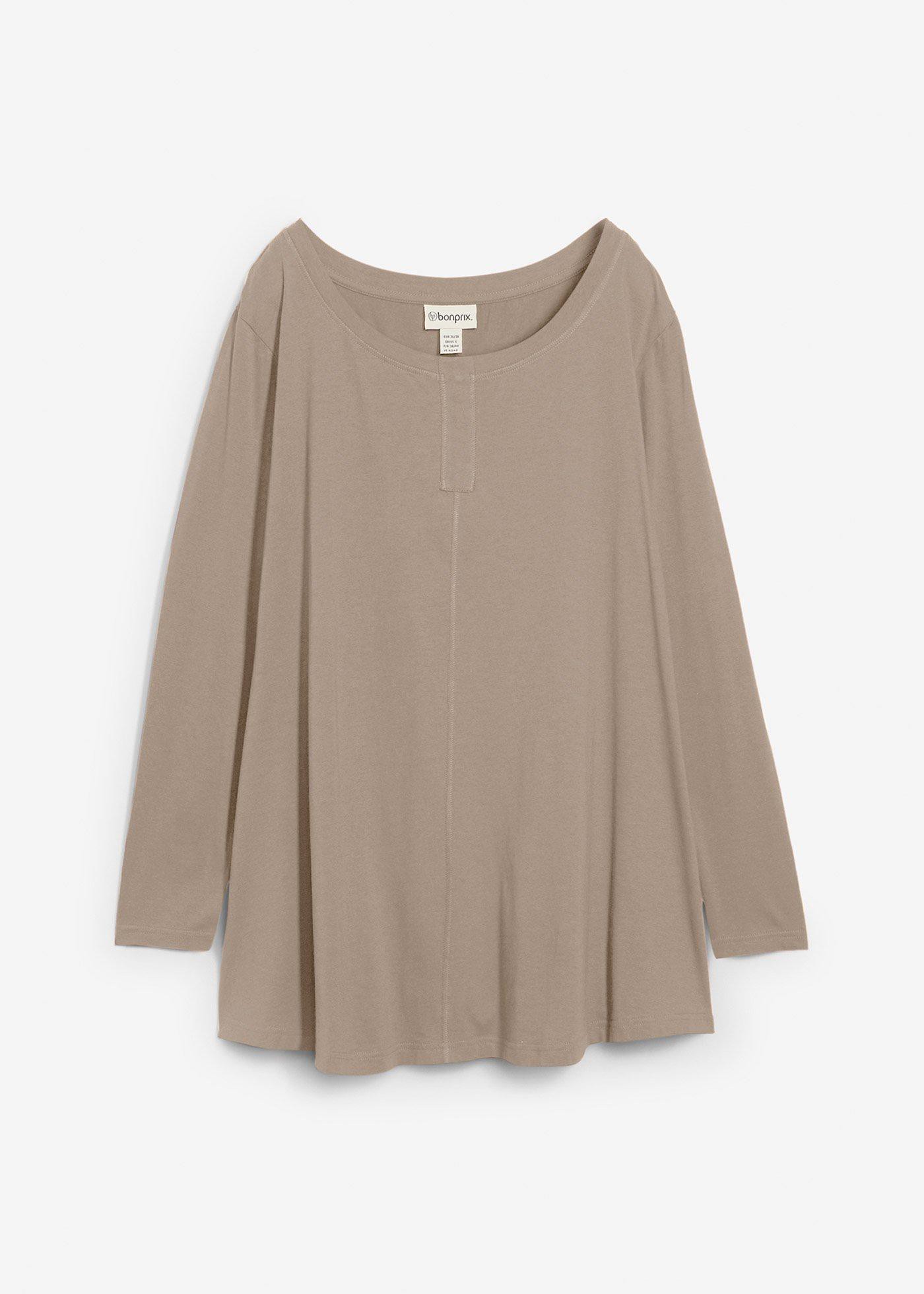 Langarmshirt aus Baumwoll-Viskose-Mix