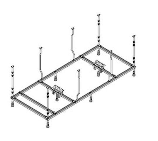Hoesch Untergestell für BW Rechteck 1800x750, 120922 120922