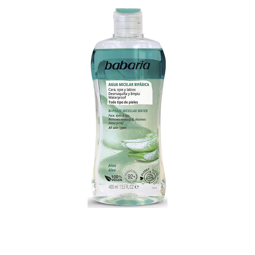 Zweiphasiger MAKE-UP-ENTFERNER Aloe Vera Mizellenwasser 400 ml