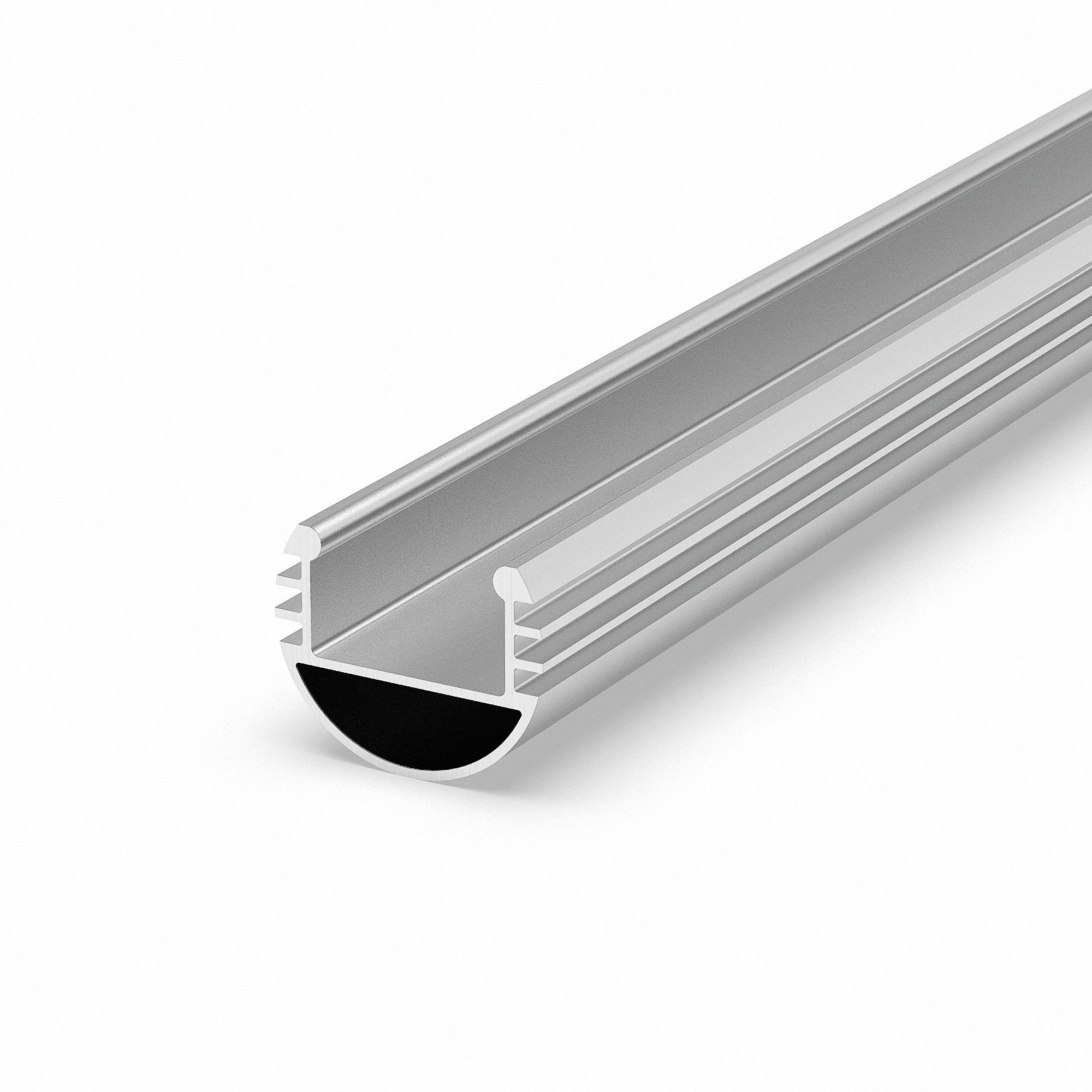 LED Profile in silber P8-1 100CM ohne Abdeckung für LED Streifen bis 13,4mm Breite