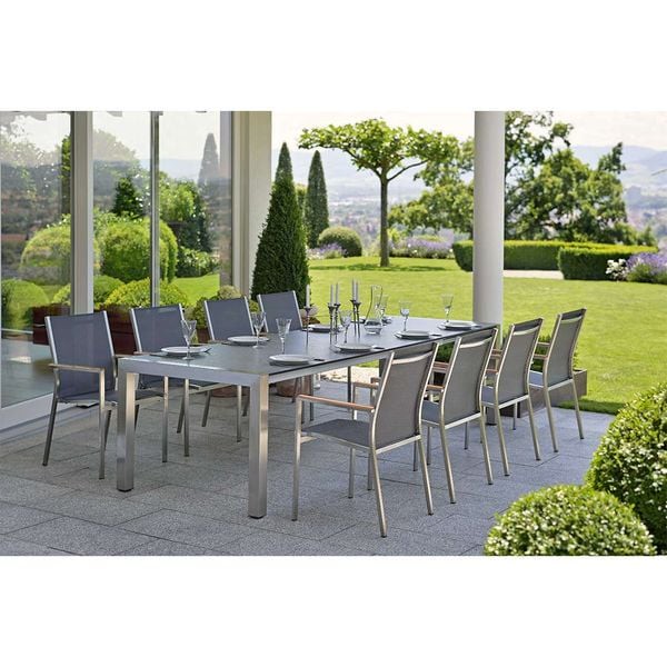 Stern Cardiff Gartenmöbel-Set XL (8 Plätze) Tisch 214/294x100cm