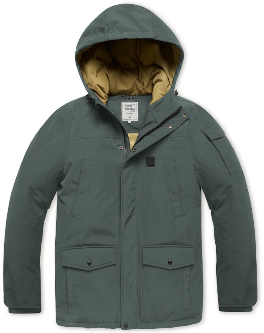 Vintage Industries Gavyn Parka, grå, størrelse 2XL til mand