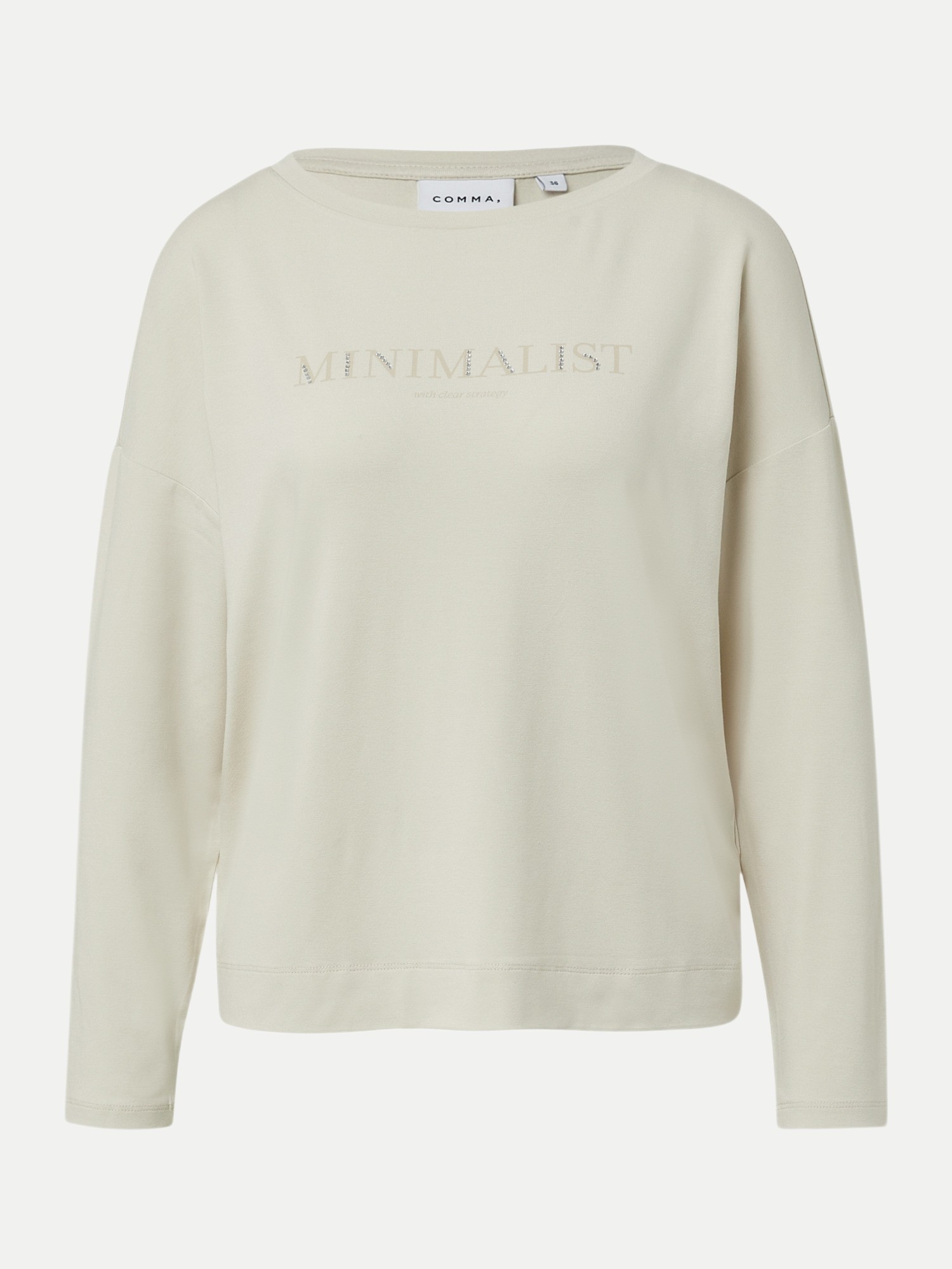 Comma Langarmshirt mit Artwork, Größe 44