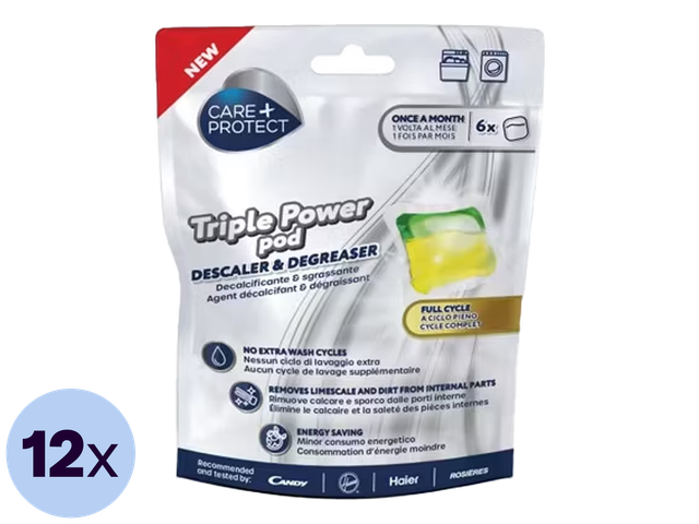 72x Care + Protect Triple Power Pod | Entkalker & Reiniger | Waschmaschine & Geschirrspüler
