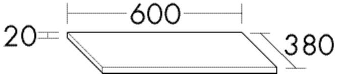 Burgbad Ablage rc40 System PG2 20x600x380 Bambus Natur, ACGN060F4109 ACGN060F4109