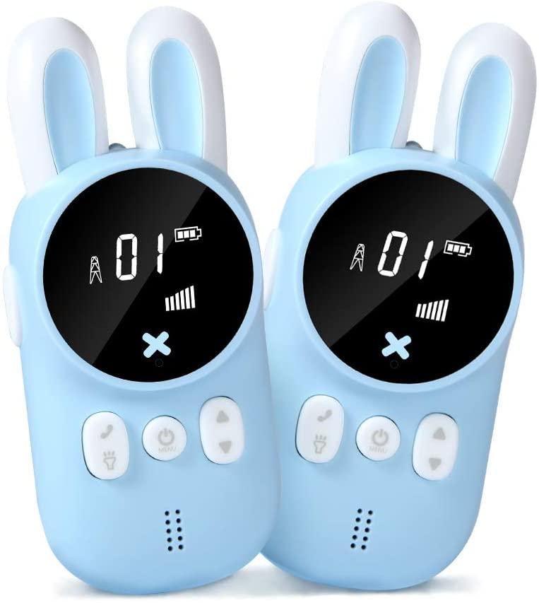 Walkie Talkie 2pcs Deux voies Radio Kids Walkietalie Portable Communication 3 km Parent-enfant Jouet interactif pour 3-12 ans Cadeaux