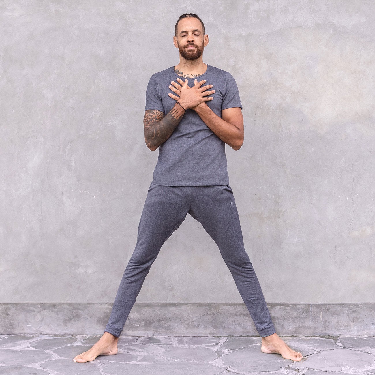 Jaya Organics T-Shirt Rocky - Denim Jacquard XL