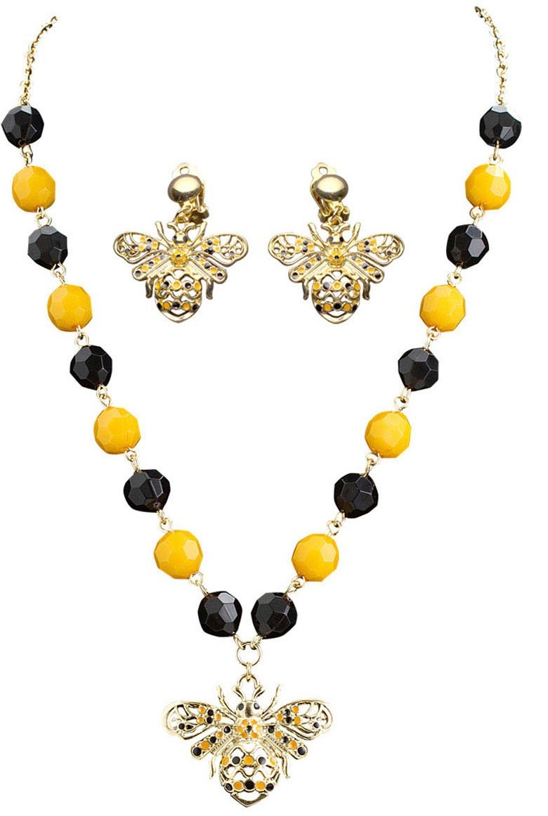 Gelbes Bienen Schmuck-Set