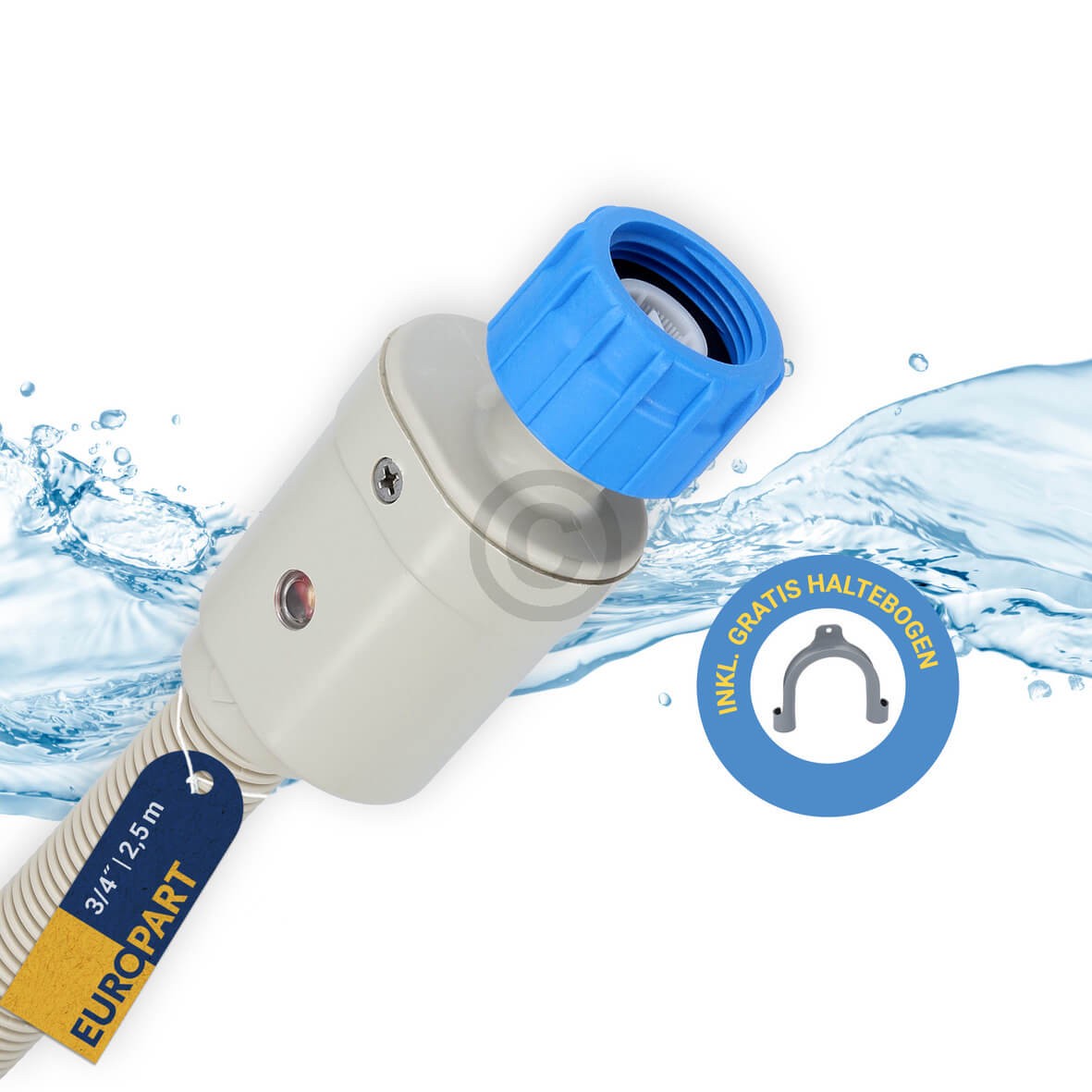 Zulaufschlauch Aquastop 2, 5m 25?C universal f?r Waschmaschine Geschirrsp?ler (10071944)