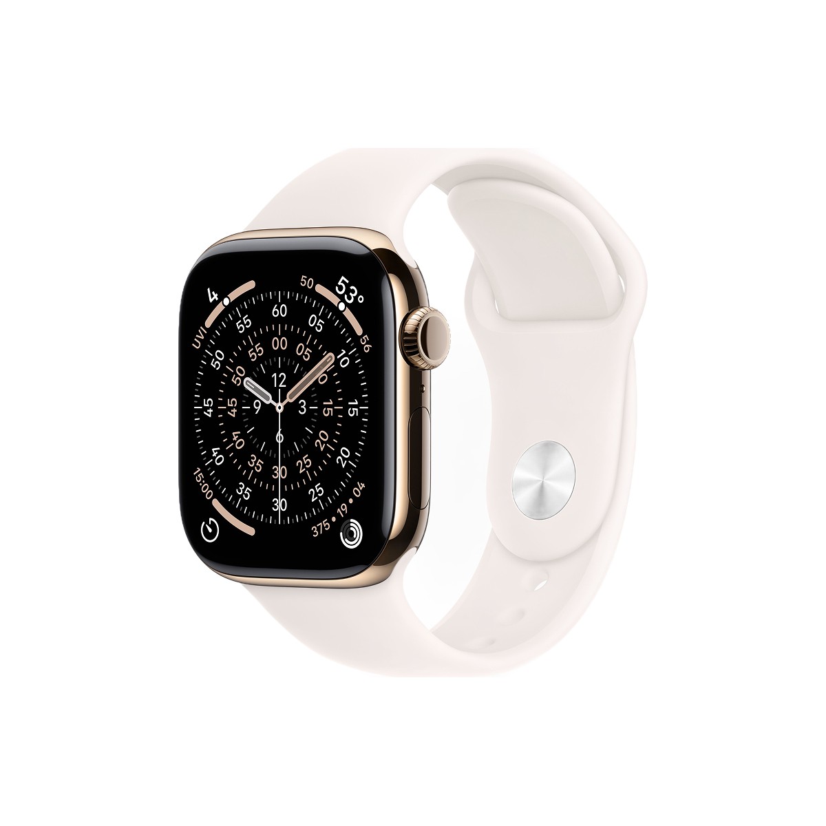 Smartwatch Apple Watch Series 11 GPS + Cellular 42 mm tytan złoty + łagodny róż M/L