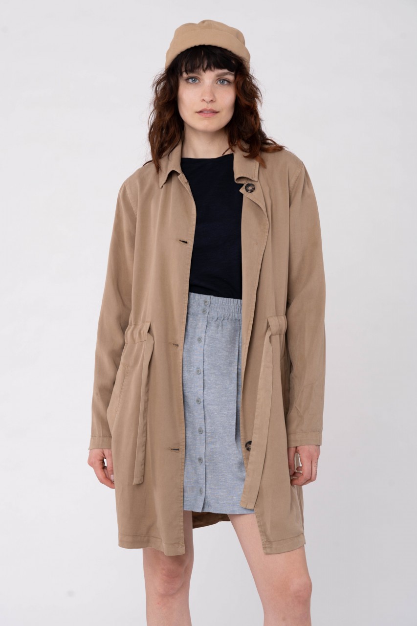Weicher Trenchcoat  aus Tencel