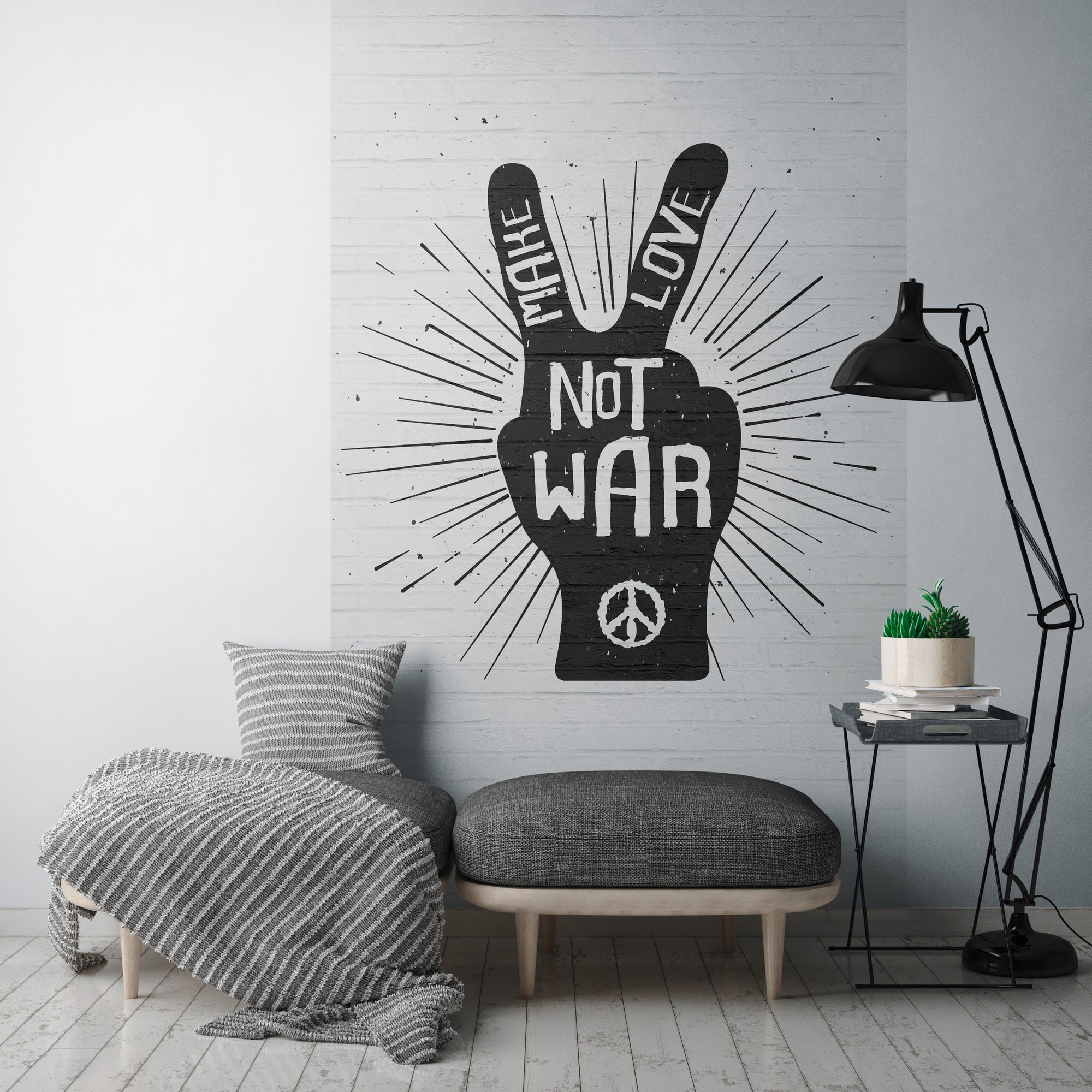 A.S. Creation Fototapete The Wall III 398291 Ein Motiv pro Rolle Stein Beton Weiß Schwarz