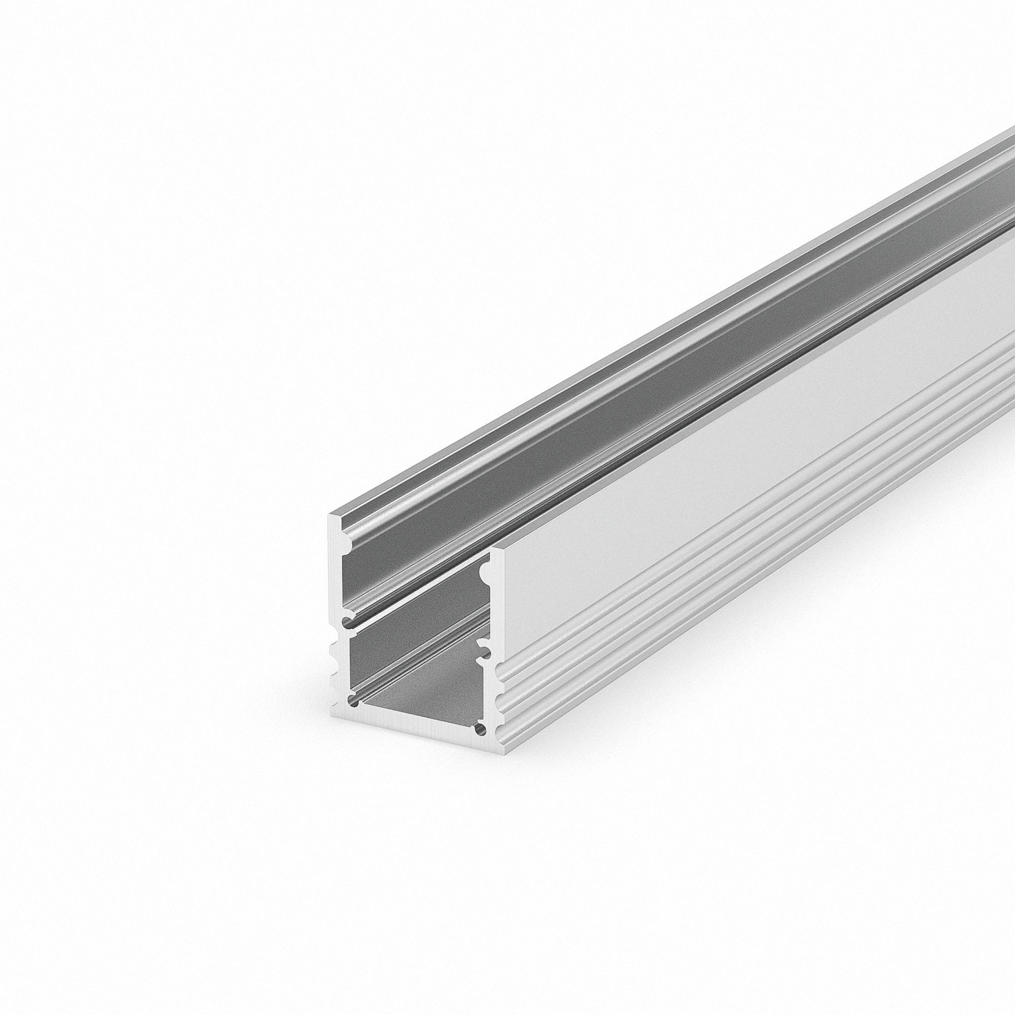 LED Profile in silber P25-3 100CM ohne Abdeckung für LED Streifen bis 14mm Breite