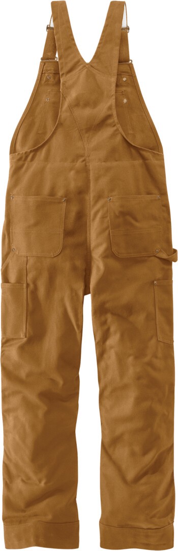Carhartt Firm Duck Insulated Latzhose, braun, Größe S für Männer