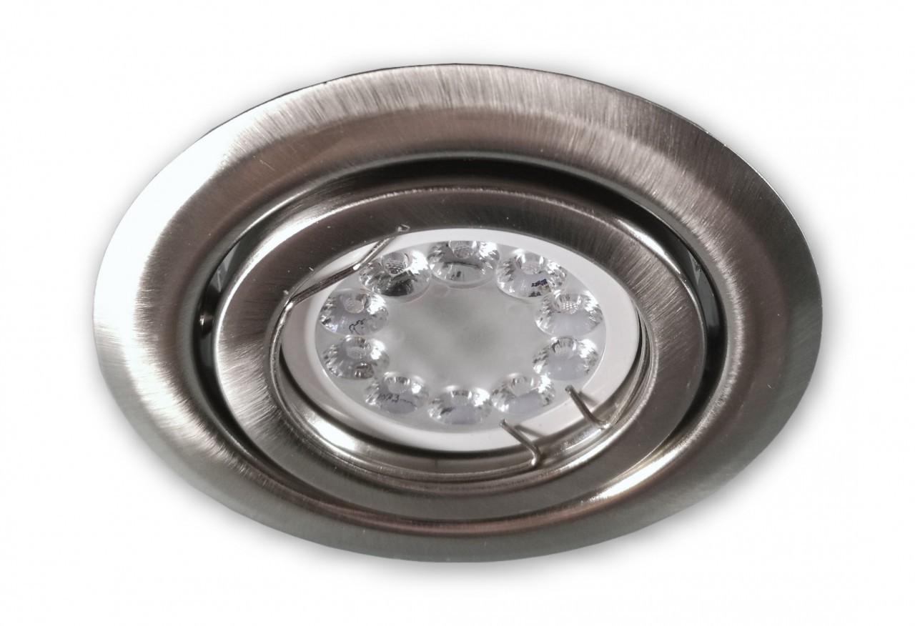 LED Einbaustrahler CCT GU10 dimmbar SSD004 alu geb�rstet 5,5W 230V