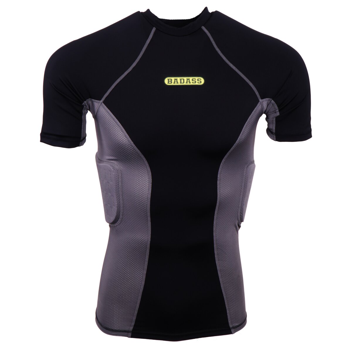 BADASS POWER 3 Pad Shirt - schwarz/grau Gr.XL