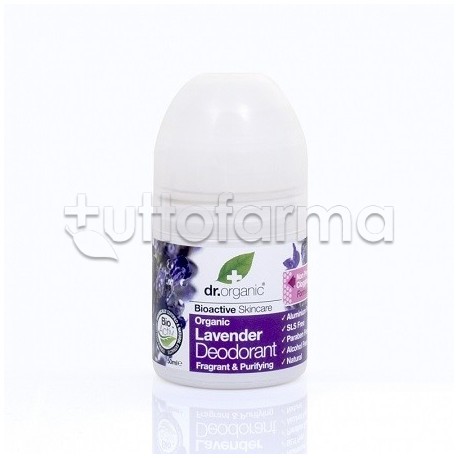Dr. Organic Lavender Deodorant deodorante naturale per pelli sensibili roll-on 50ml