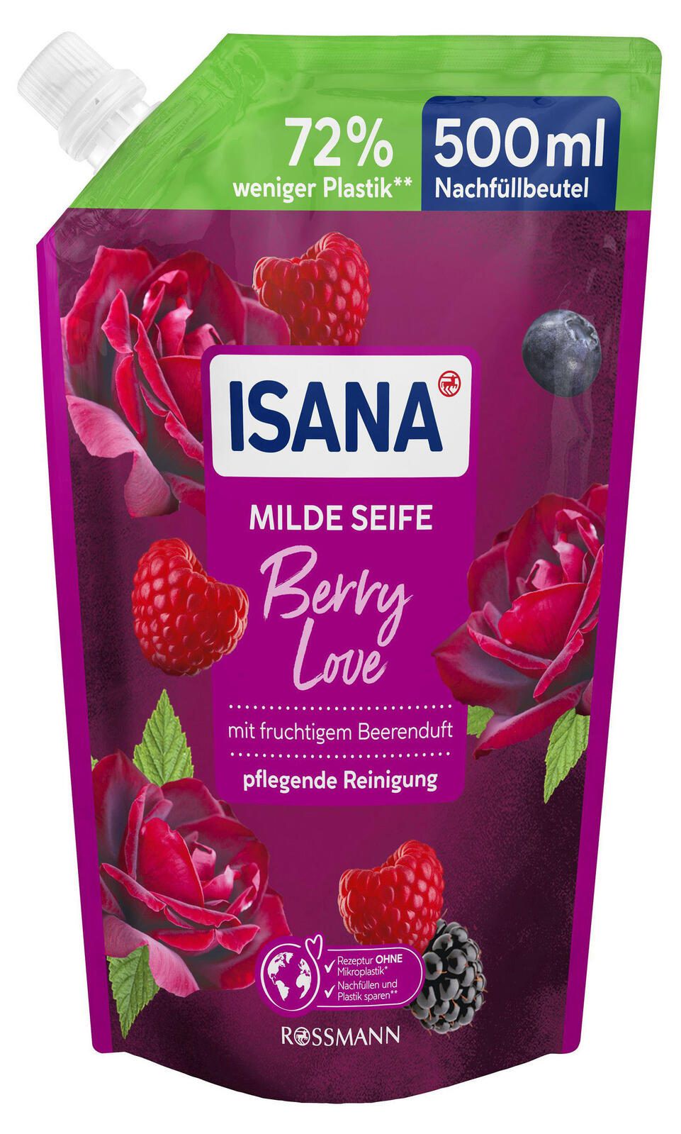 ISANA Flüssigseife Nachfüllpackung fruchtig 0,5 l