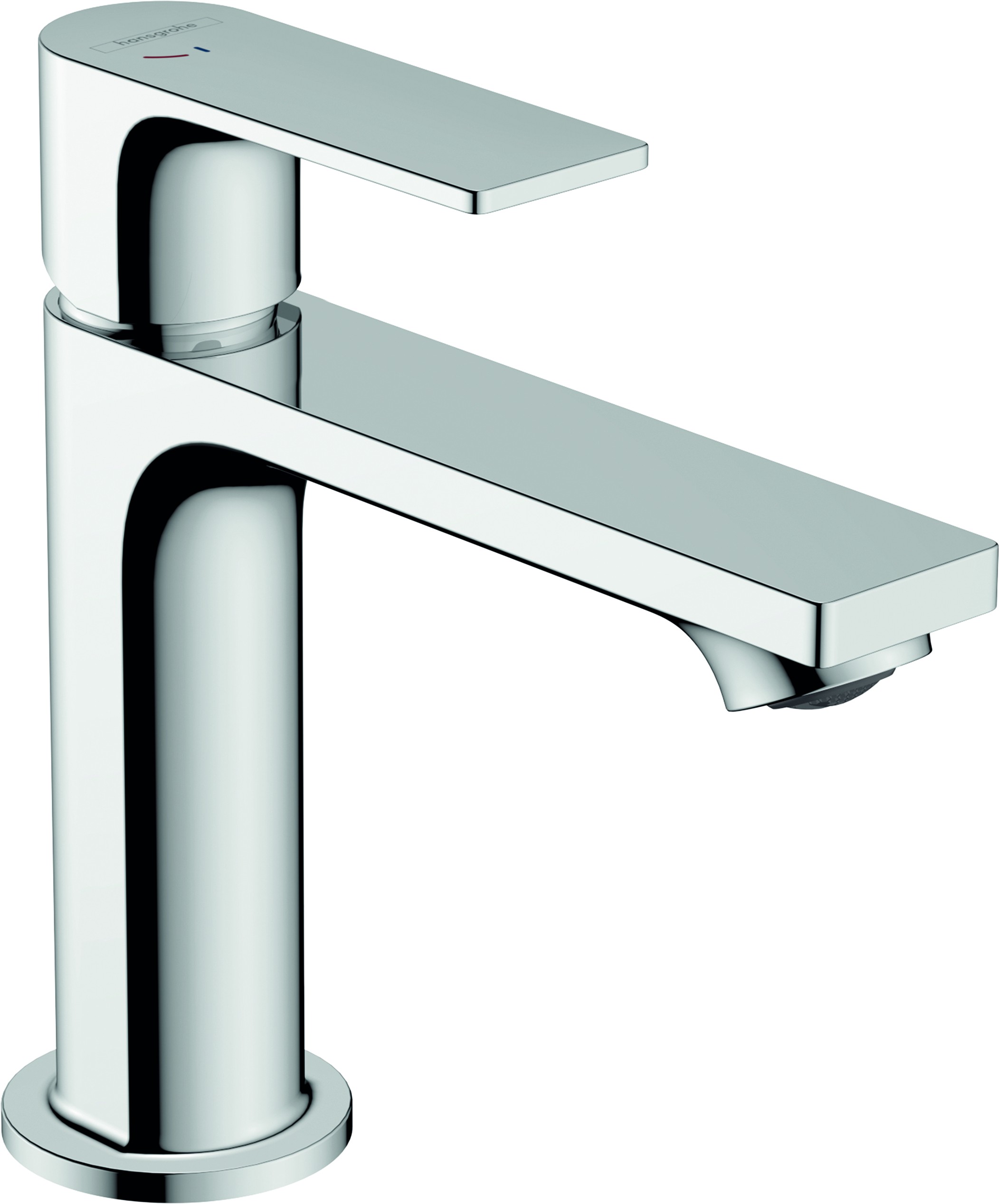 Hansgrohe Rebris E Einhebel-Waschtischarmatur, 110 CoolStart, mit Metall Ablaufgarnitur, Ausladung 133 mm, 72551000