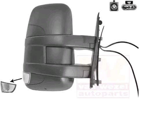 VAN WEZEL 2816802 Außenspiegel * HAGUS * rechts, mit Antenne